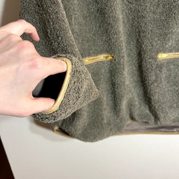 Tuckernuck Olive Rhodes Shearling Quarter Zip - Picture 2 of 5